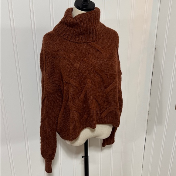 Madewell Somervell Modern Cable Turtleneck Sweater M Medium - Picture 7 of 10